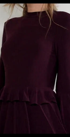 NWT Asos Plum Purple Bell Sleeve Dress US Size 6 - Picture 6 of 7